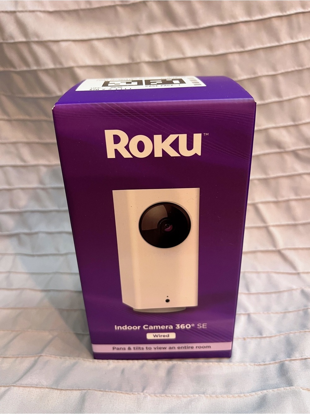 Roku- Home Indoor Camera- 360° SE Wi-Fi- Wired Security Camera w/ Motion